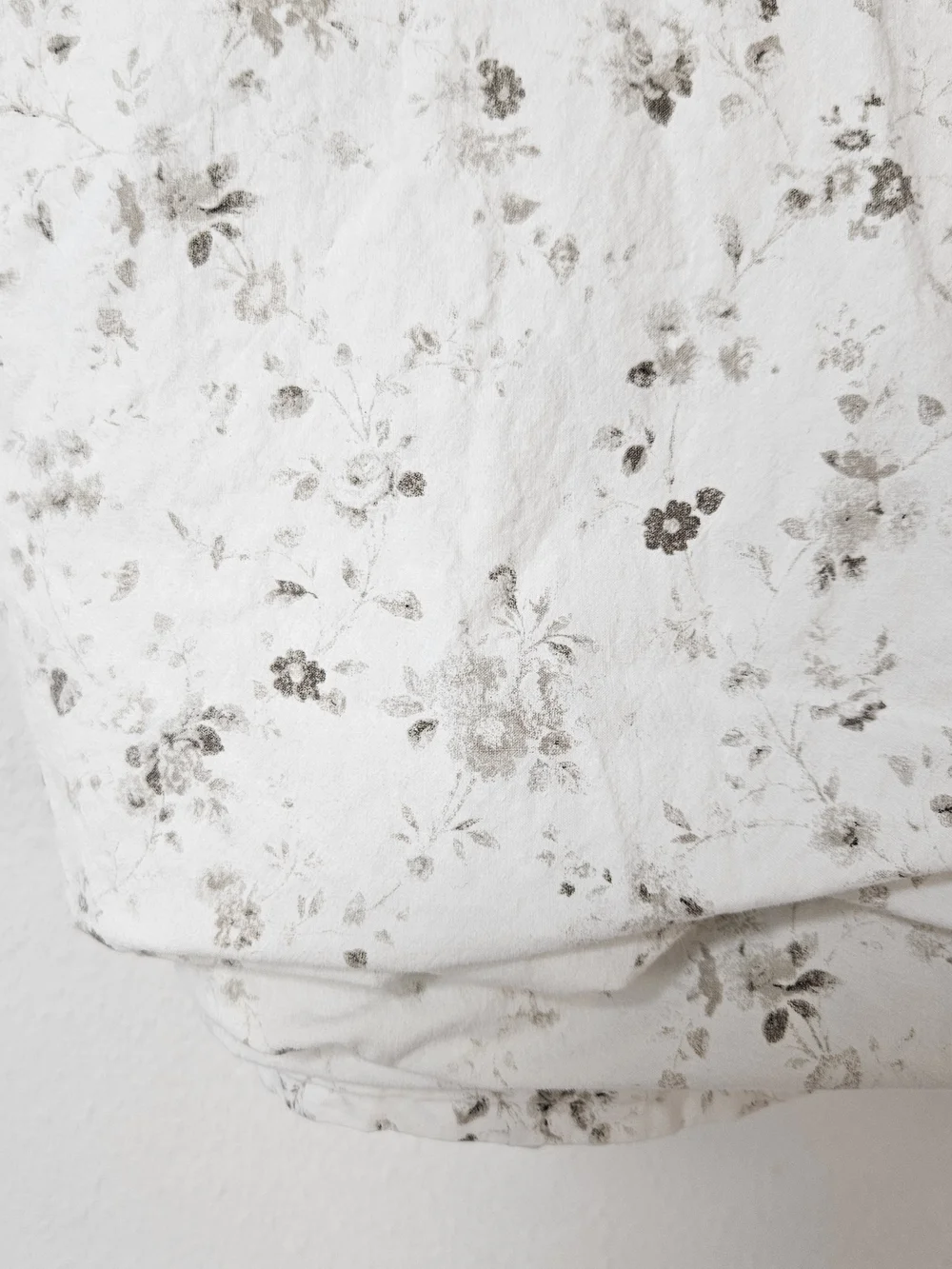 Ralph Lauren Dylan Petite Floral Flat Sheet Taupe Brown Sepia All Cotton